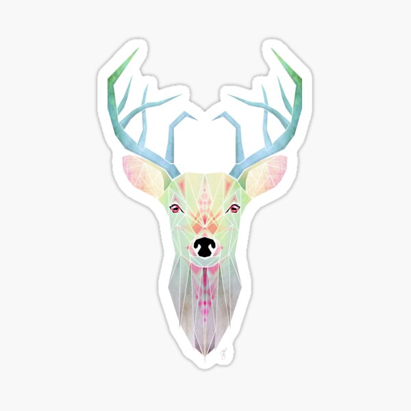 white deer Sticker