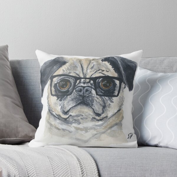 Item preview, Hipster Pug designed and sold by sarahvogelart.