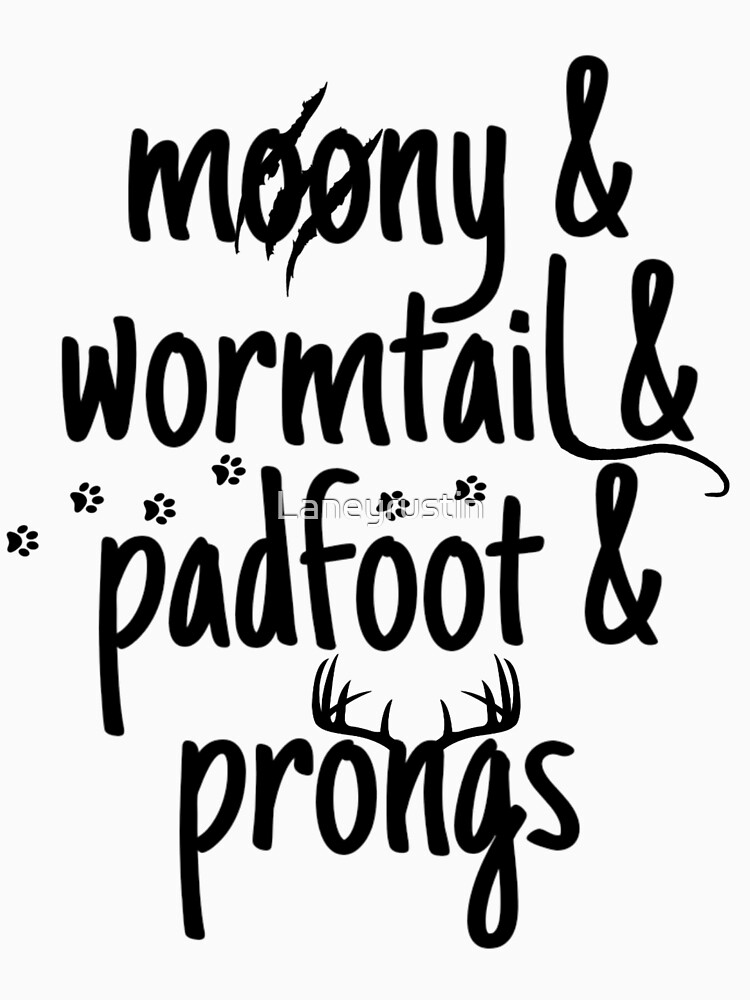 wormtail padfoot prongs moony t shirt