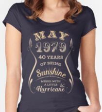 May 1979 Sunshine - 40 Years of Being Awesome Fitted Scoop T-Shirt