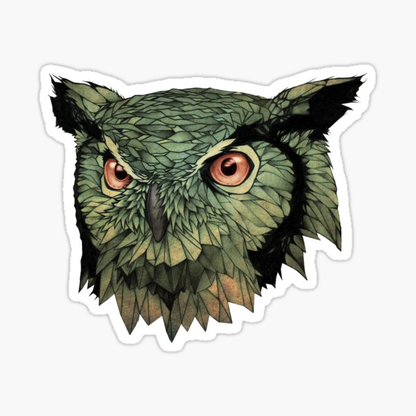Owl - Red Eyes Sticker