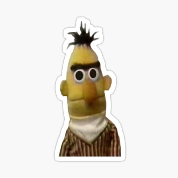 Sesame Street Cartoon Bert Head Sticker Bumper Decal ''SIZES'' 