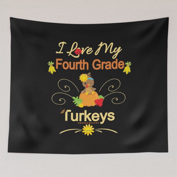 Item preview, Thanksgiving Teacher Autum Fall Gift Fourth Grade Love My Turkeys designed and sold by Sapphire Star.