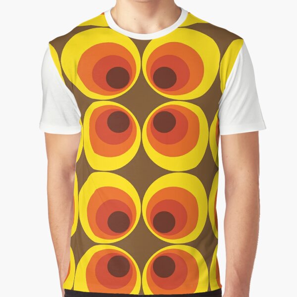 Stuepige tøve Anmelder 70s, 80s funky vintage circle pattern" Graphic T-Shirtundefined by  holgerbrandt | Redbubble