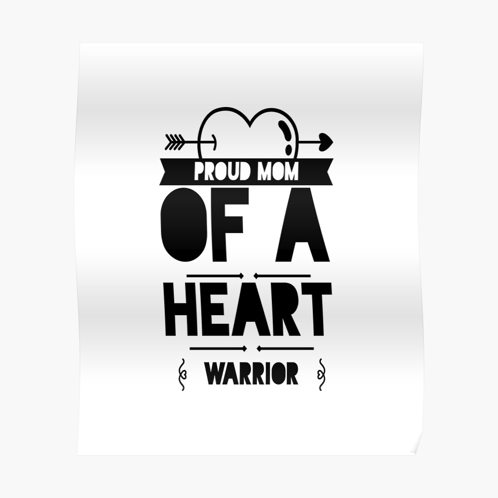 Proud Mama of a Heart Warrior Clear Sticker