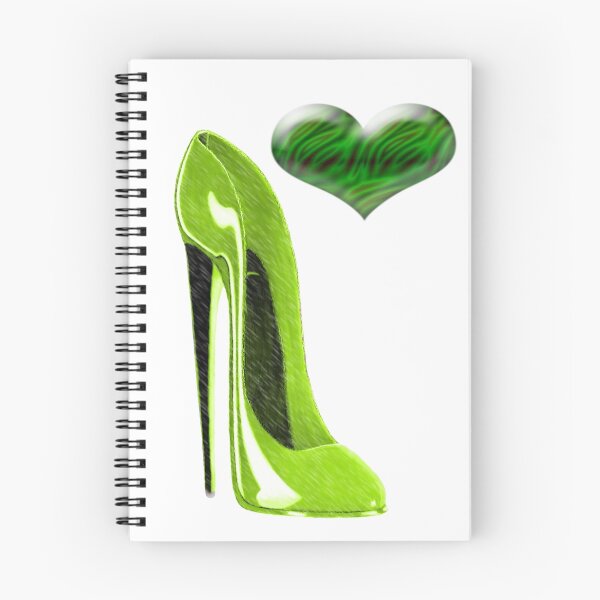 Item preview, Zesty Lime Green Stiletto Shoe and Heart designed and sold by ckeenart.