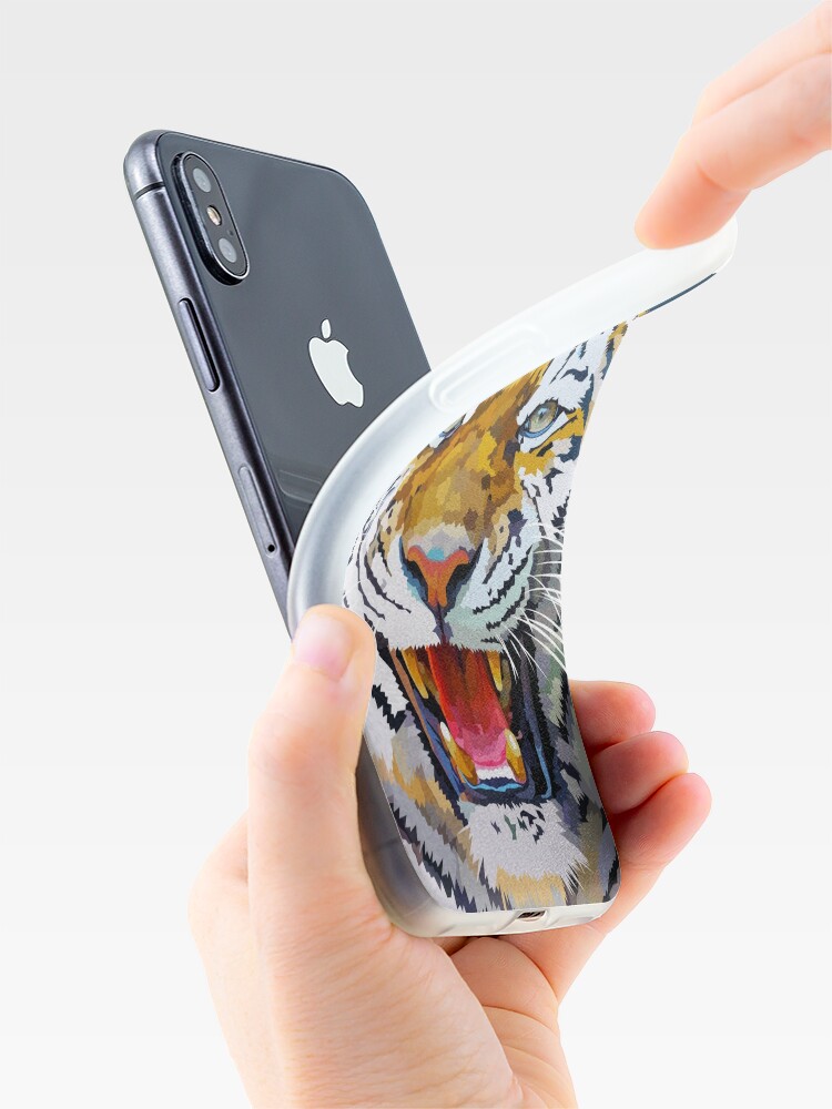 Alternate view of Roaring tiger iPhone Case
