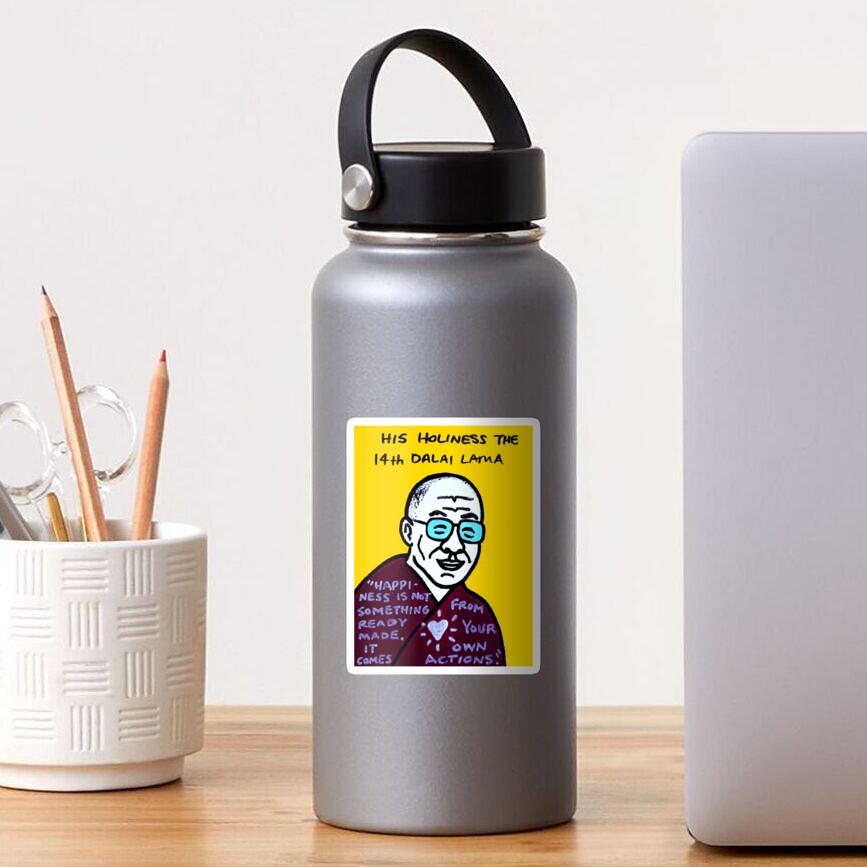 Dalai Lama Pop Folk Art Sticker