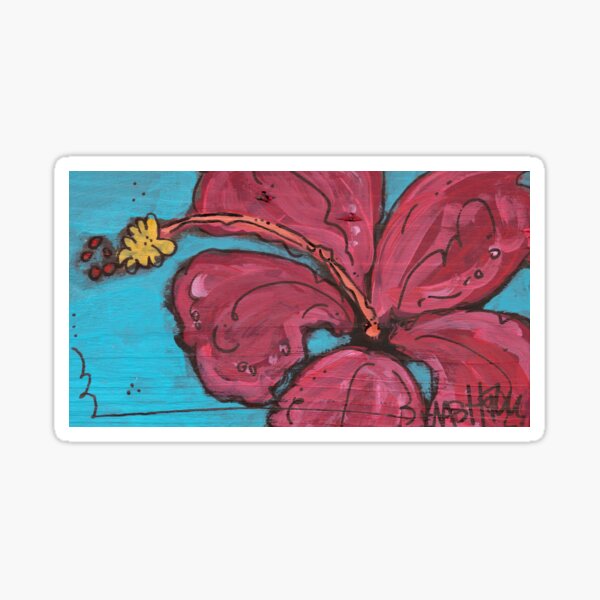 Pink Hibiscus Love! Sticker