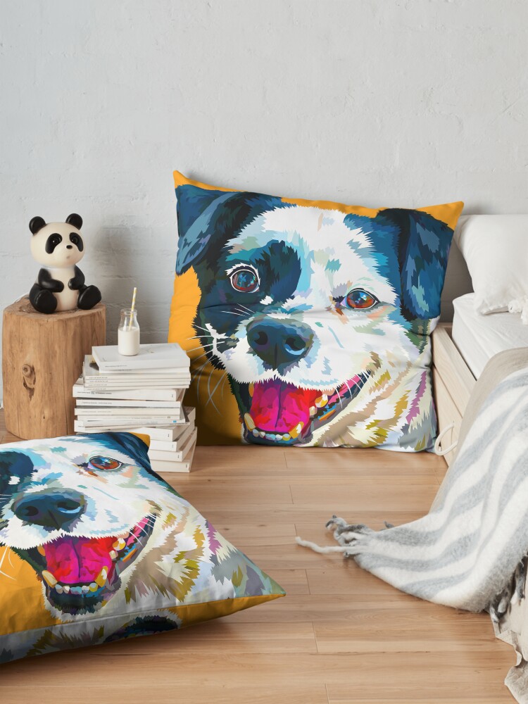 Alternate view of Happy Dog - Your Loyal Friend Floor Pillow