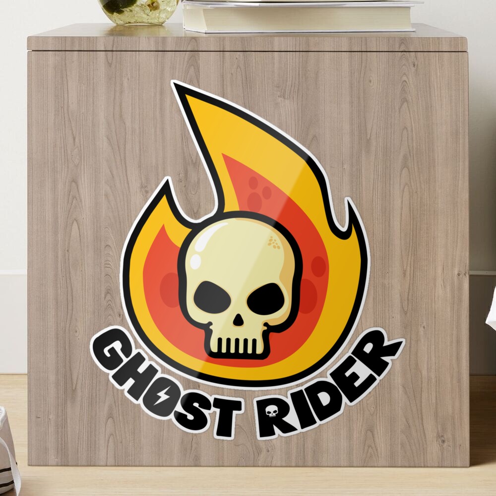 Ghost Rider Fire Head Sticker - Sticker Mania