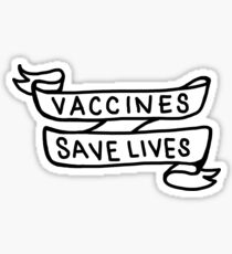 Impfstoffe retten Leben Schwarzweiß-Gesundheitswesen Sticker