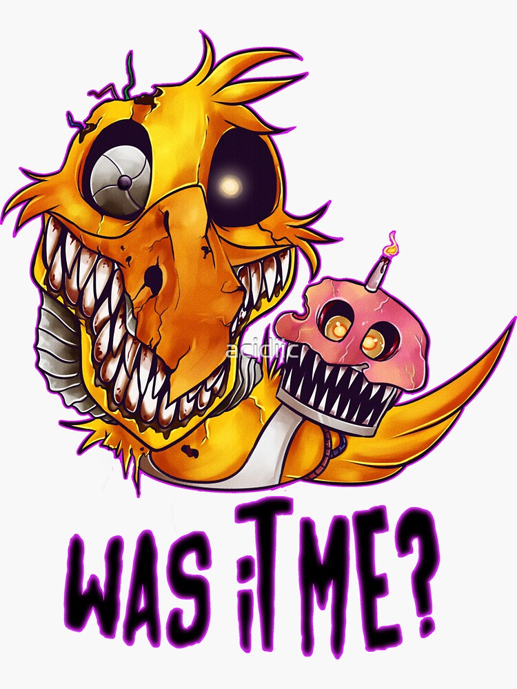 Five Nights At Freddy's 4- NIGHTMARE CHICA W/TEXT Greeting Card