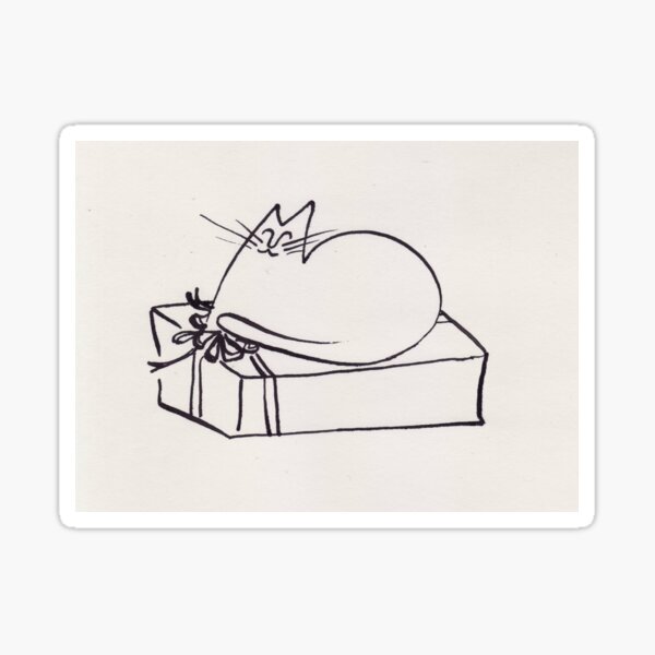 Cats love presents Sticker