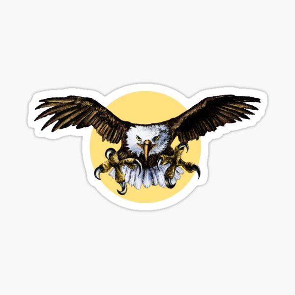 eagle hunting fish Sticker for Sale by bhanu03