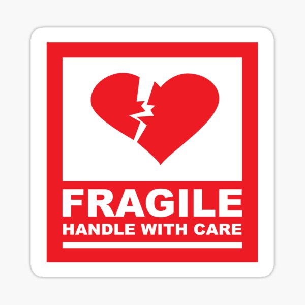 Handle With Care Stickers Redbubble