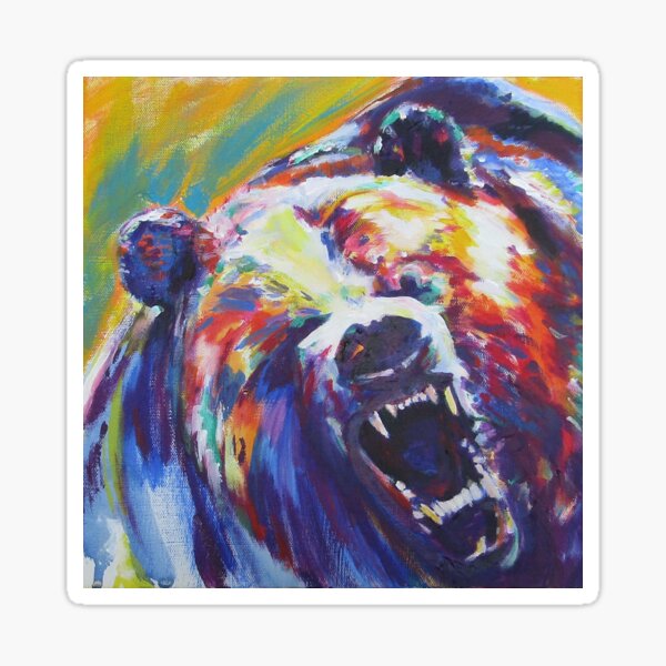 The Mother Grizzly Bear Sticker