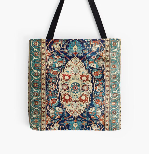 Persian Ornament Bag, Paisley Print Tote Bag, Boho Tote Bag, Fashion Tote,  Beach Tote, Yoga Tote, Designer Tote, Women's Large Fashion Bag