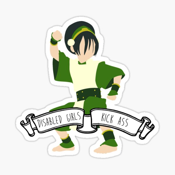 Toph - Disabled Girls Kick Ass Sticker
