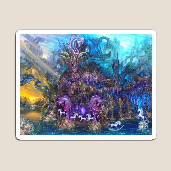 Sacred Island of the Secret of Horses Magnet