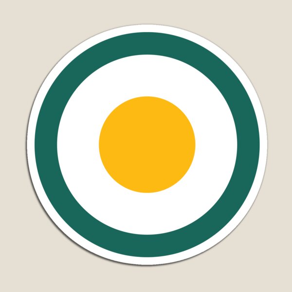 Scandi Midcentury Modern Retro Geometric Fried Egg Magnet