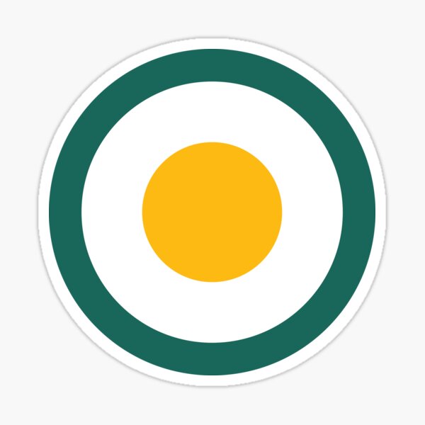 Scandi Midcentury Modern Retro Geometric Fried Egg Sticker