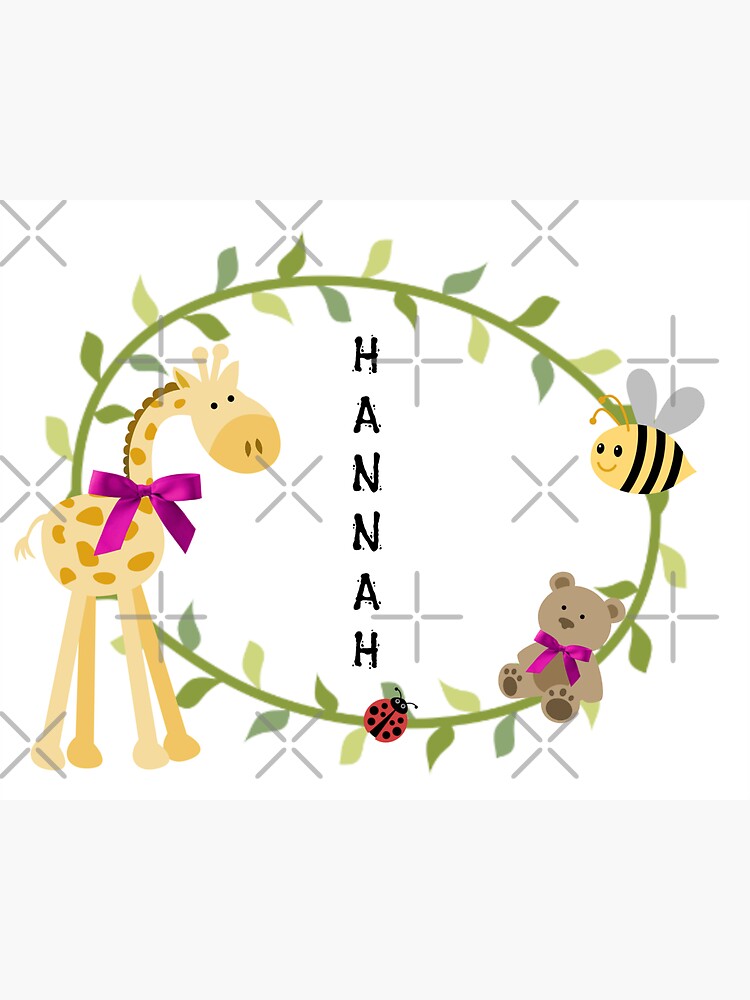 "Hannah Nursery Names" Sticker by mezzilicious Redbubble