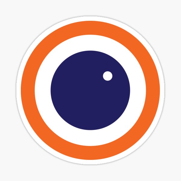 Scandi Midcentury Modern Retro Geometric Blueberry Sticker