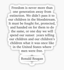 Pegatina Cita de Ronald Reagan