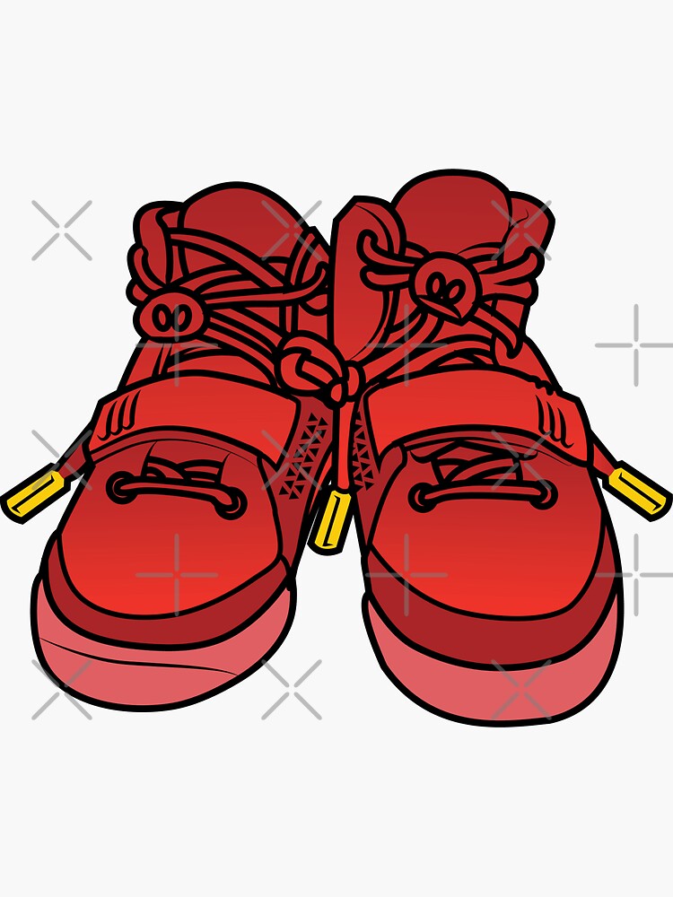 Yeezy Red October Sticker for Sale by wup66 Redbubble