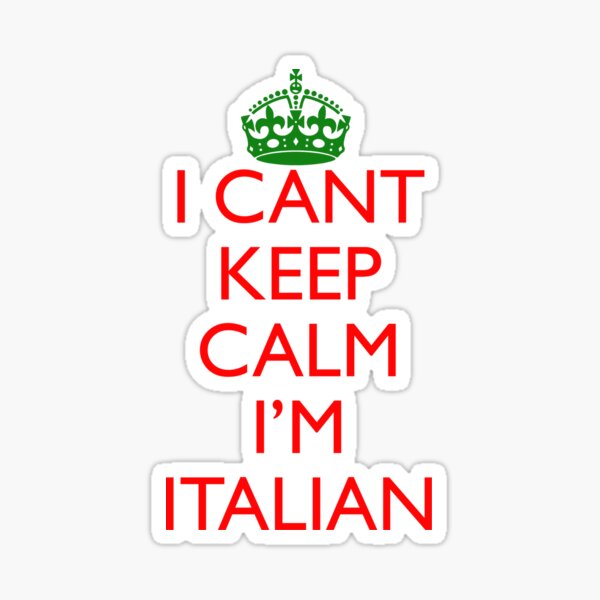 Vista previa del artículo con la obra «Italiano mantener la calma», diseñado y vendido por pinballmap13.