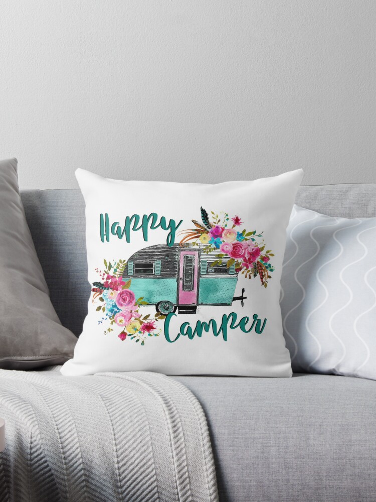 Happy Camper - Vintage RV / Camping Trailer - Gifts for Camping Lovers  Photographic Print for Sale by Kristen Bedard