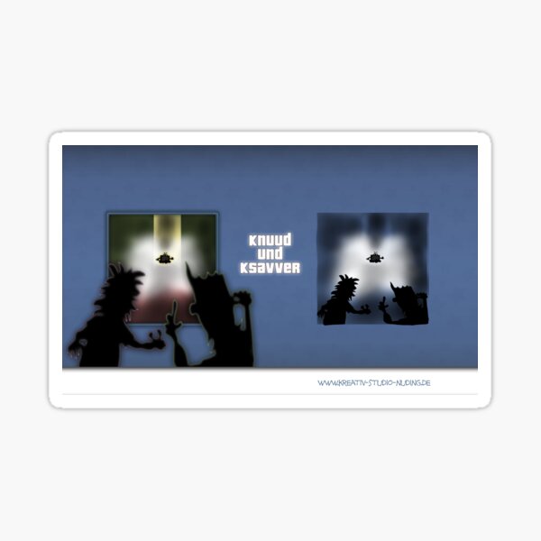 The stories of Knuud and Ksavver in 2069 Sticker