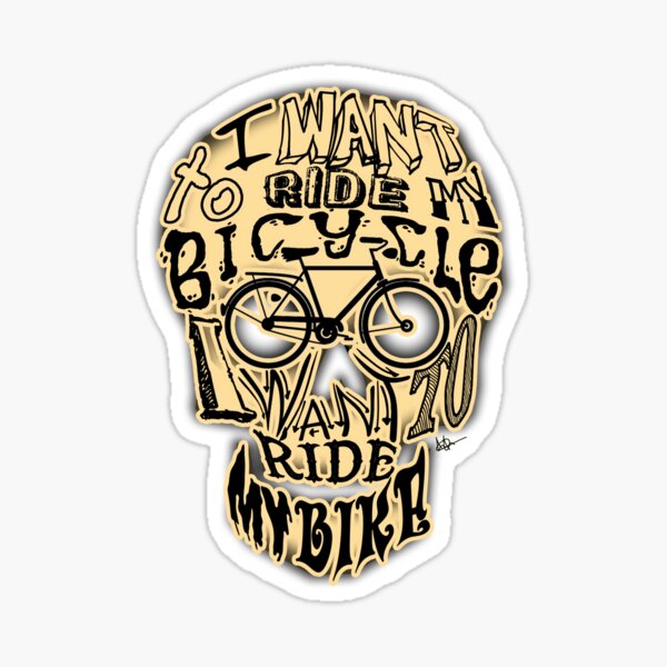 Bicycle Race Skull! Sticker