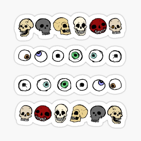 Skulls and Eyes Sticker