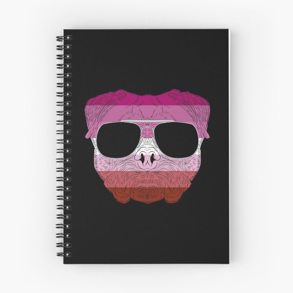 Item preview, Pug Dog Face Gay Pride Lesbian Rainbow Flag with Sunglasses designed and sold by phoxydesign.