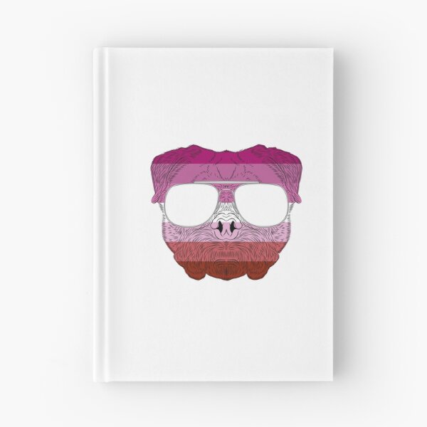Item preview, Pug Dog Face Gay Pride Lesbian Rainbow Flag with Sunglasses designed and sold by phoxydesign.