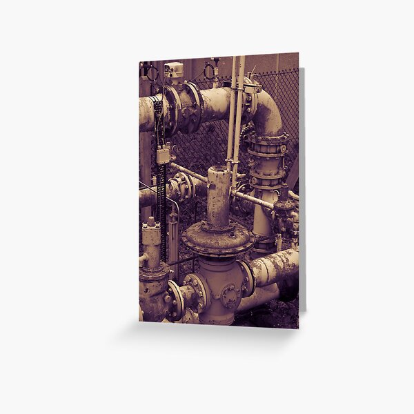 Rusty Pipe Duo Tone Greeting Card