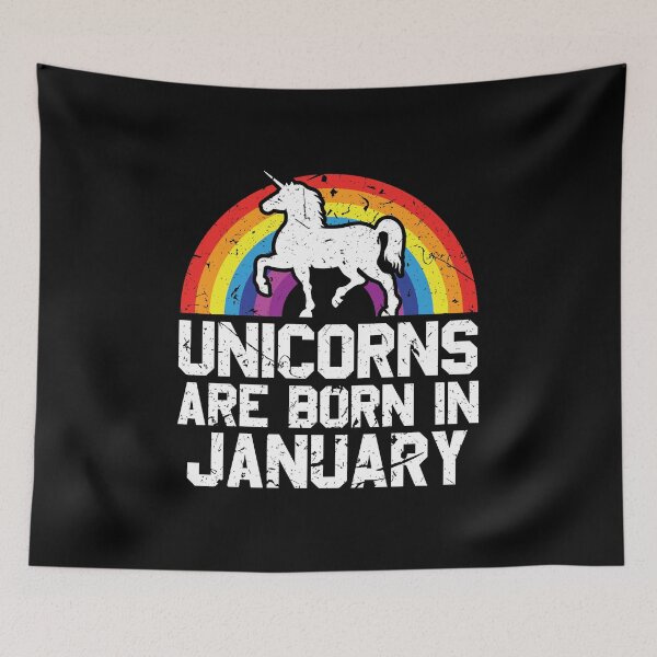 Item preview, Unicorns Are Born In January Shirt Birthday Month Gift Tee designed and sold by haselshirt.