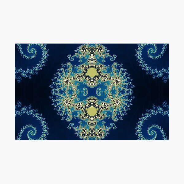 Blue Mandlebrot Photographic Print