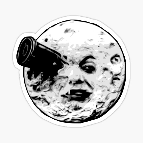 Man in the moon Sticker