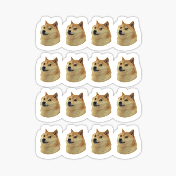 Shiba Inu Wow - Circle Sticker Decal 3" x 3" - Doge Dog Meme  Internet