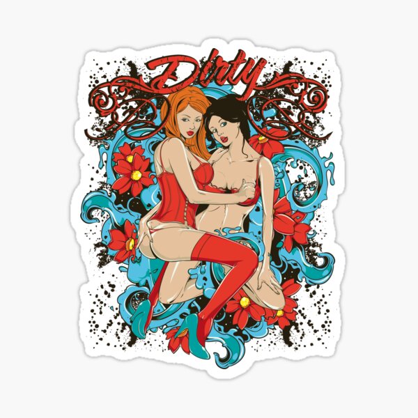 50pcs Tease Sexy Pinup Pin Up Stickers Beautiful Girls Boobs Adult Naked  Nude