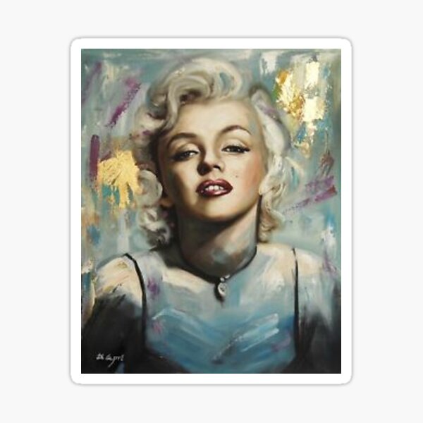 Marilyn Monroe Oil Art Sticker For Sale By Dangleberry Redbubble   St,small,507x507 Pad,600x600,f8f8f8.u3 