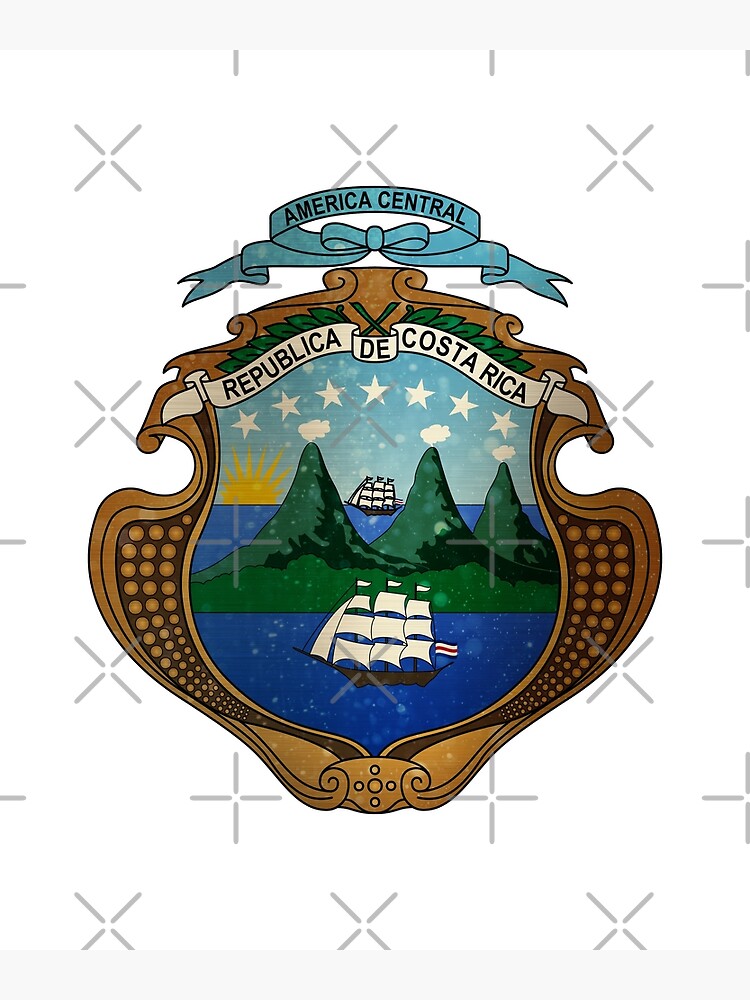"Costa Rica Coat of Arms" Poster for Sale by ockshirts Redbubble