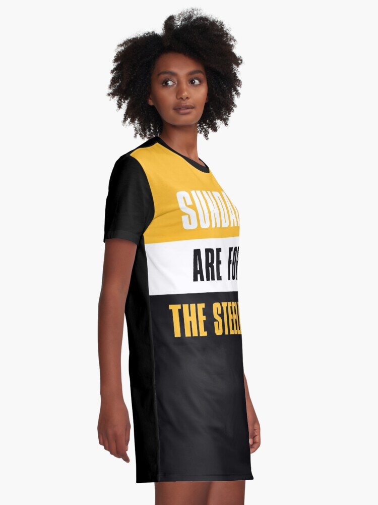 Sundays are for The Steelers, The Pittsburgh Steelers  Graphic T-Shirt  Dress for Sale by elhefe