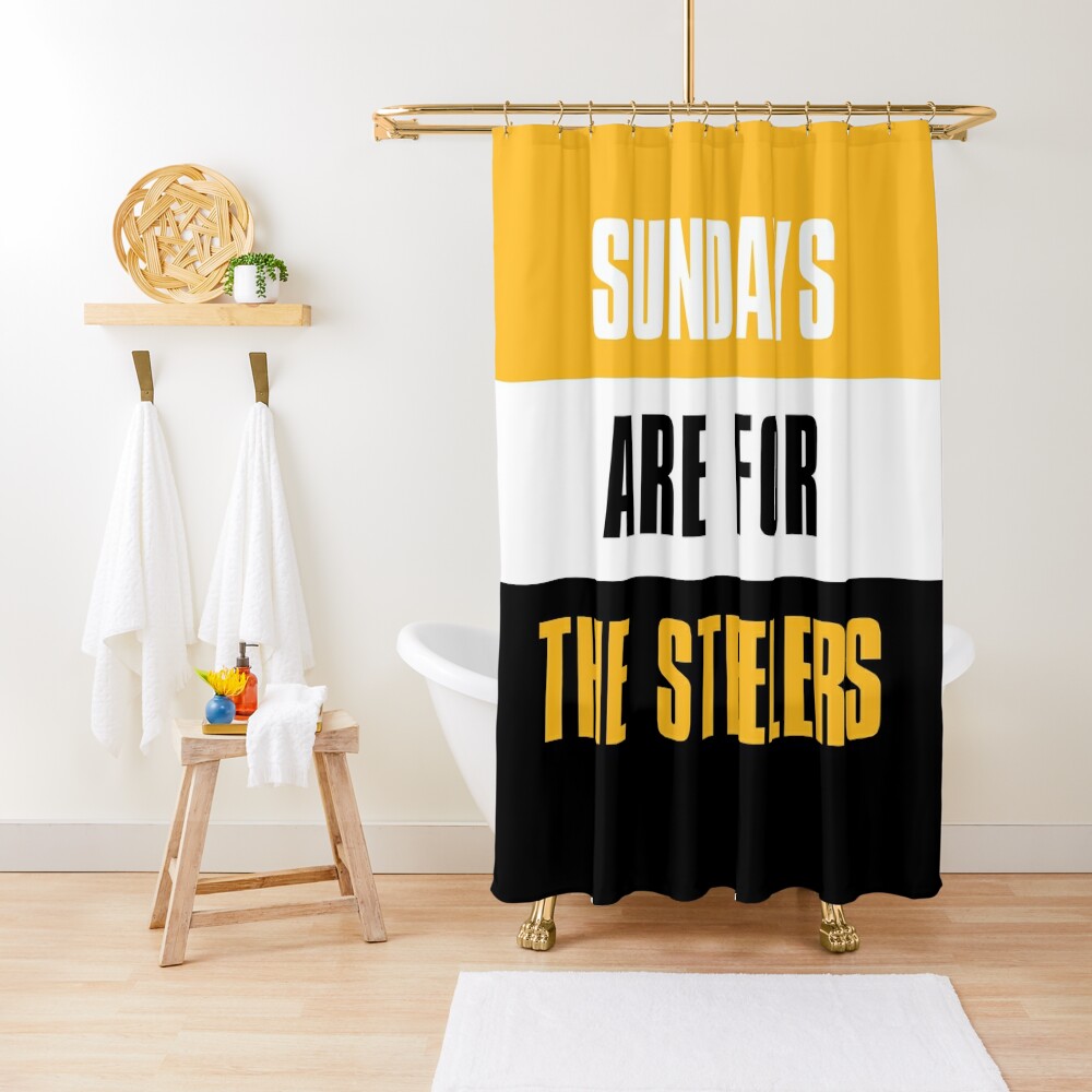 Sundays are for The Steelers, The Pittsburgh Steelers ' Shower Curtain for  Sale by elhefe