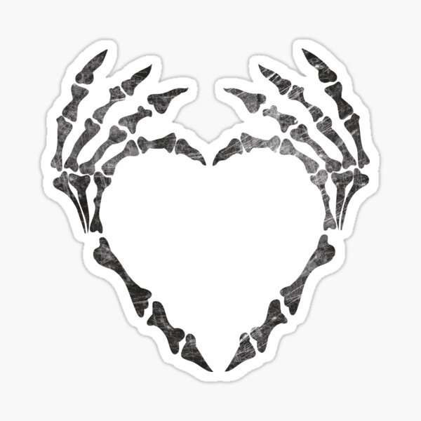 Skeleton Hands - Heart - Stencil