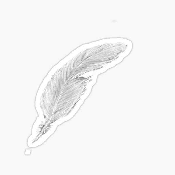 White Feather Sticker