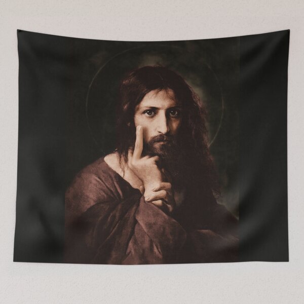 Item preview, Ivan Kramskoy (1837 – 1887) Christ (middle finger) designed and sold by GodsAutopsy.
